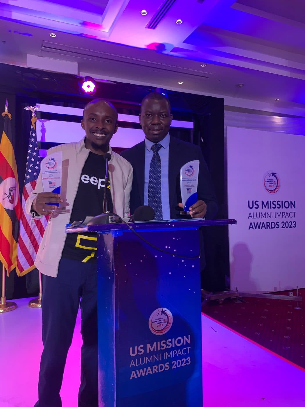 Hakiza Ronald. US Mission Alumni Impact Awards 2023. Outstanding Alum in Business and Entrepreneurship.